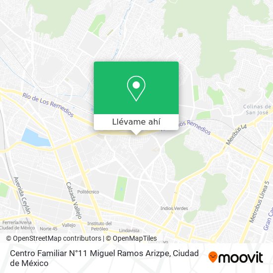 Mapa de Centro Familiar N°11 Miguel Ramos Arizpe