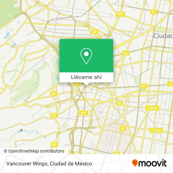 Mapa de Vancouver Wings