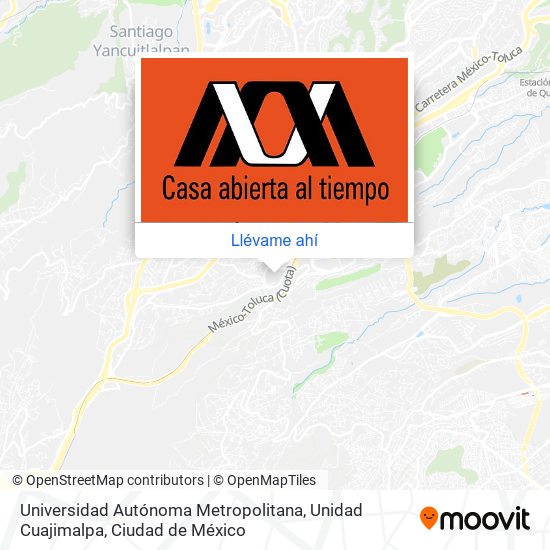 Mapa de Universidad Autónoma Metropolitana, Unidad Cuajimalpa