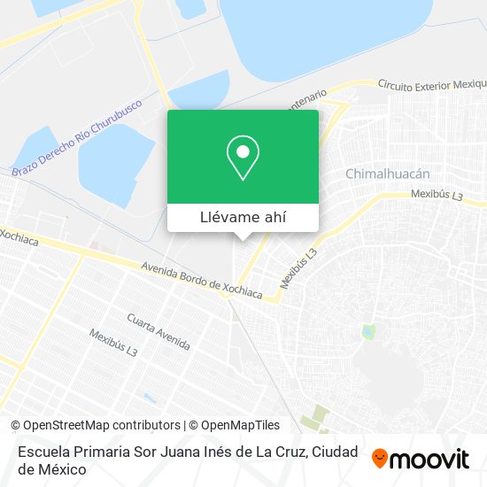 Mapa de Escuela Primaria Sor Juana Inés de La Cruz