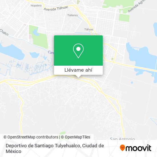 Mapa de Deportivo de Santiago Tulyehualco