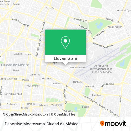 Mapa de Deportivo Moctezuma