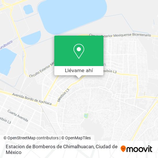 Mapa de Estacion de Bomberos de Chimalhuacan