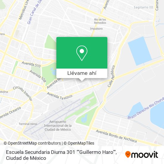 Mapa de Escuela Secundaria Diurna 301 ""Guillermo Haro""