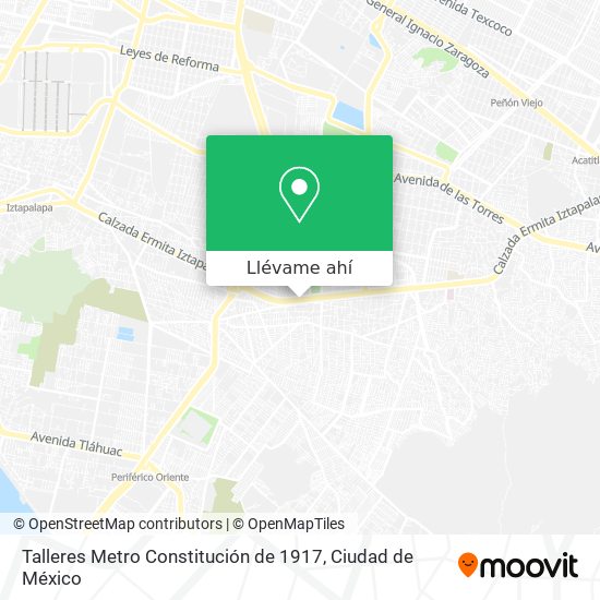 Mapa de Talleres Metro Constitución de 1917