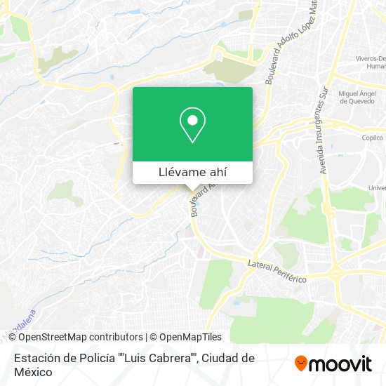 Mapa de Estación de Policía ""Luis Cabrera""