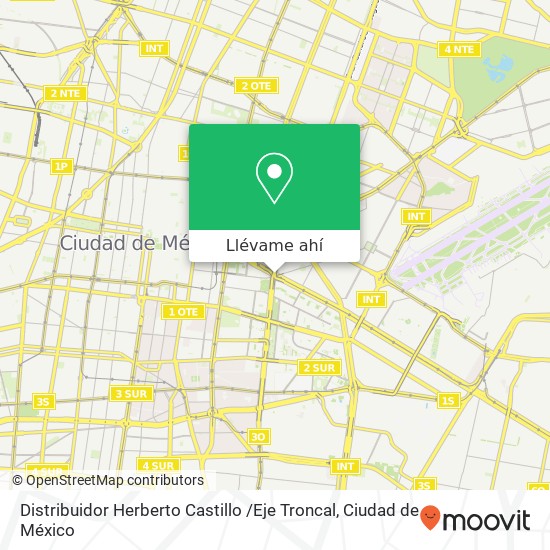 Mapa de Distribuidor Herberto Castillo /Eje Troncal