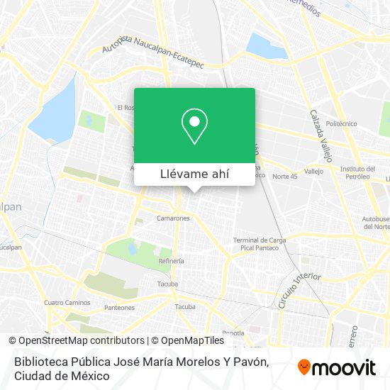 Mapa de Biblioteca Pública José María Morelos Y Pavón