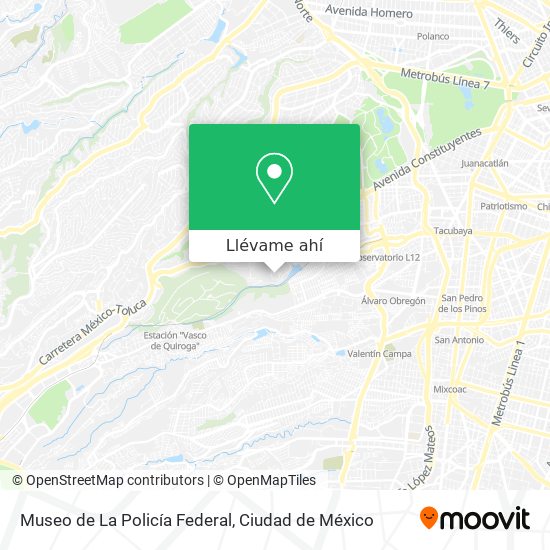 Mapa de Museo de La Policía Federal