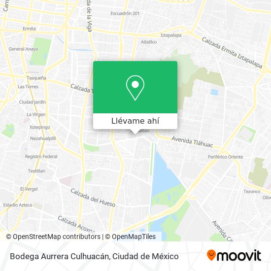 Mapa de Bodega Aurrera Culhuacán
