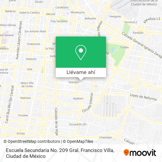 Mapa de Escuela Secundaria No. 209 Gral. Francisco Villa