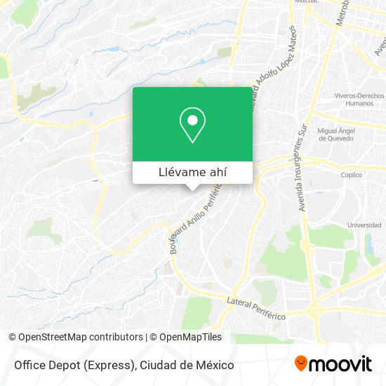 Cómo llegar a Office Depot (Express) en Cuajimalpa De Morelos en Autobús?
