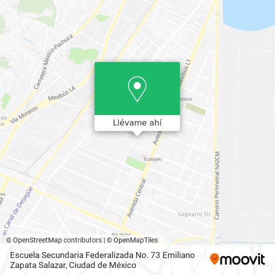 Mapa de Escuela Secundaria Federalizada No. 73 Emiliano Zapata Salazar