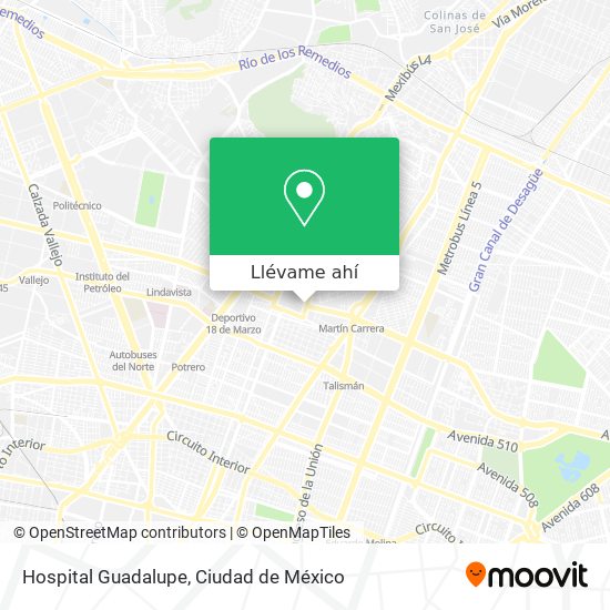 Mapa de Hospital Guadalupe
