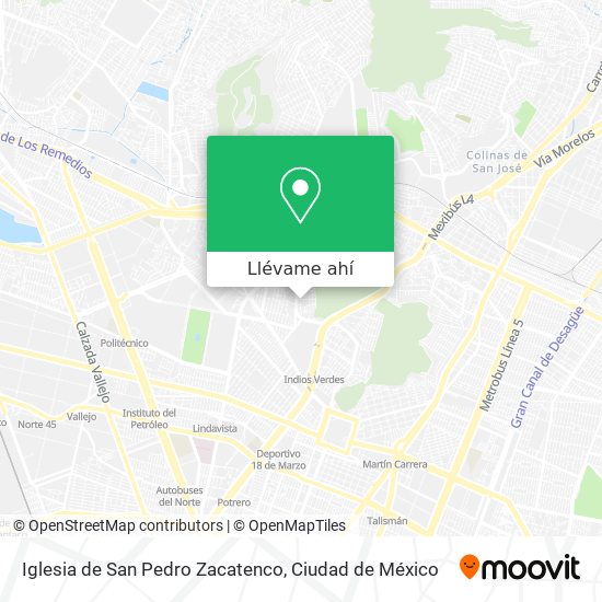 Mapa de Iglesia de San Pedro Zacatenco