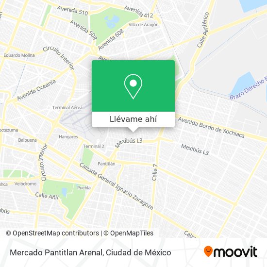 Mapa de Mercado Pantitlan Arenal