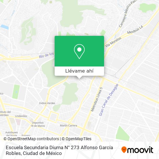 Mapa de Escuela Secundaria Diurna N° 273 Alfonso García Robles