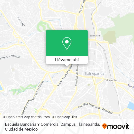 Mapa de Escuela Bancaria Y Comercial Campus Tlalnepantla