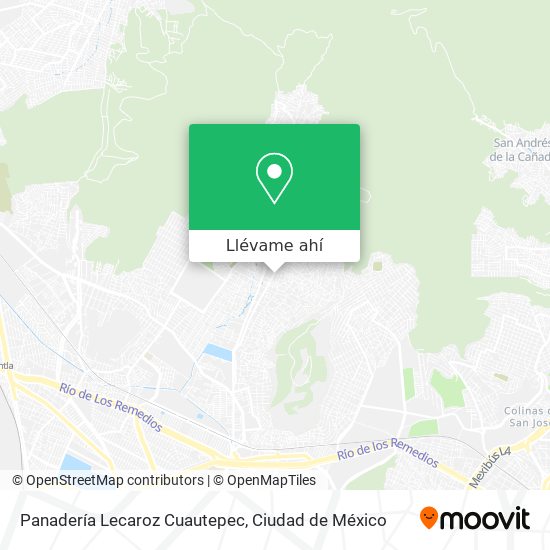 Mapa de Panadería Lecaroz Cuautepec