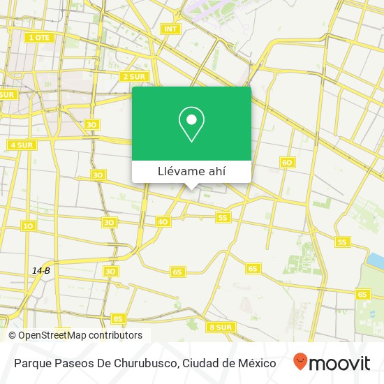 Mapa de Parque Paseos De Churubusco