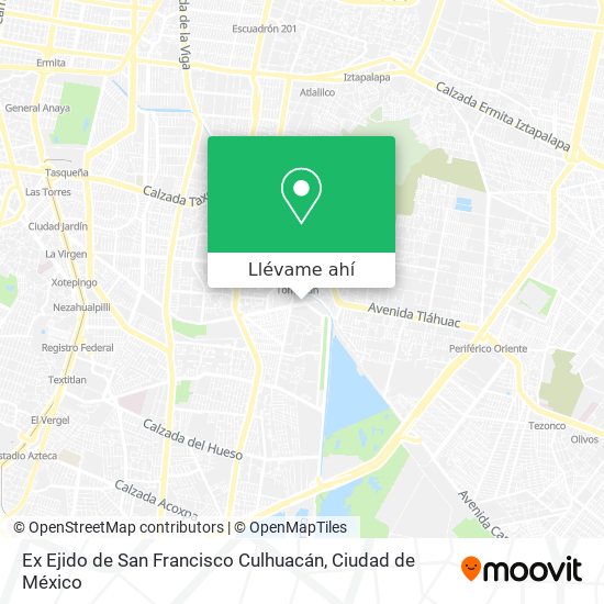 Mapa de Ex Ejido de San Francisco Culhuacán