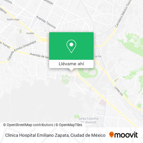 Mapa de Clínica Hospital Emiliano Zapata