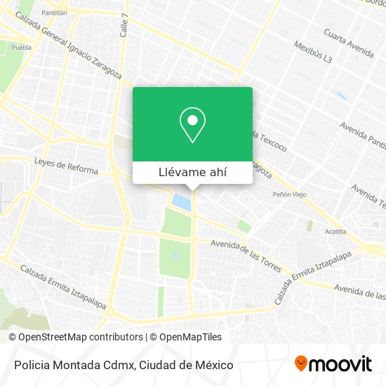 Mapa de Policia Montada Cdmx