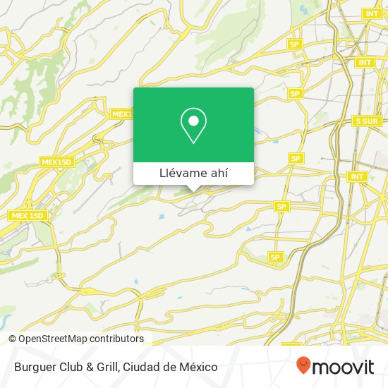 Mapa de Burguer Club & Grill