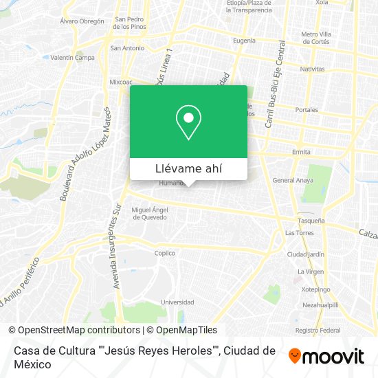 Mapa de Casa de Cultura ""Jesús Reyes Heroles""