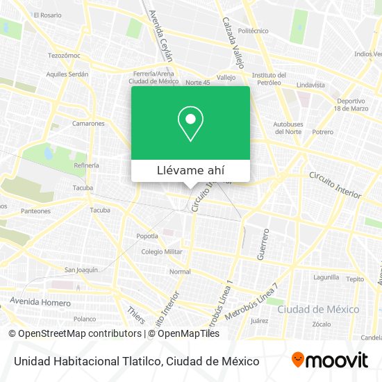 Mapa de Unidad Habitacional Tlatilco