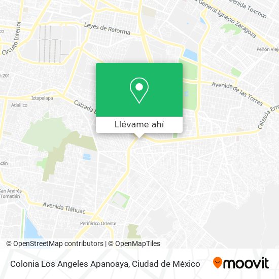 Mapa de Colonia Los Angeles Apanoaya