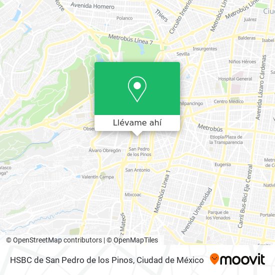 Mapa de HSBC de San Pedro de los Pinos