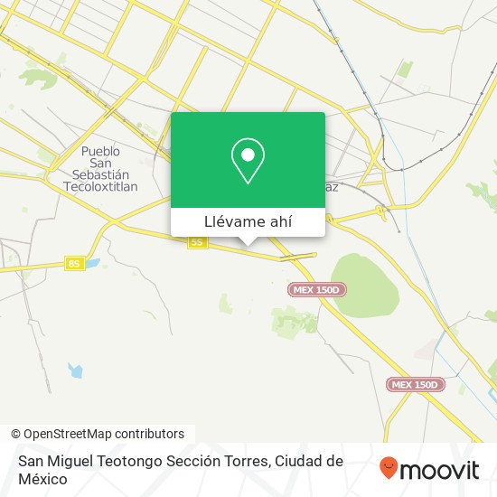 Mapa de San Miguel Teotongo Sección Torres