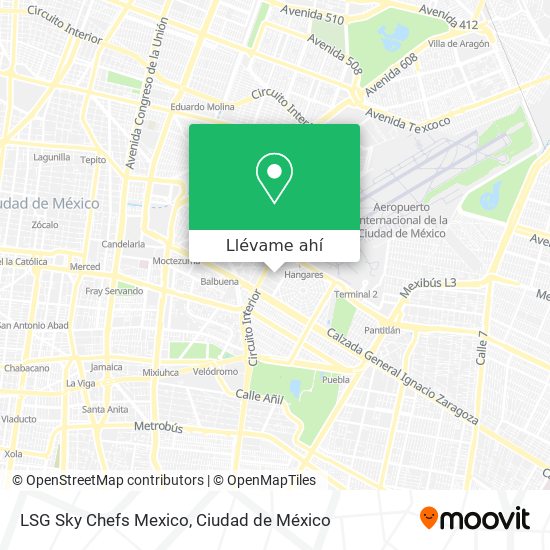Mapa de LSG Sky Chefs Mexico