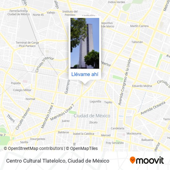Cómo llegar a Centro Cultural Tlatelolco en Azcapotzalco en Autobús o Metro?