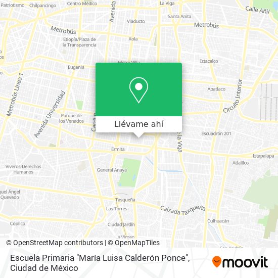 Mapa de Escuela Primaria "María Luisa Calderón Ponce"