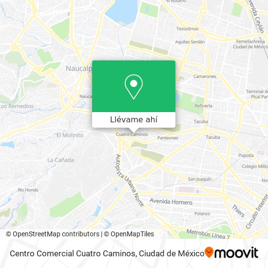 Mapa de Centro Comercial Cuatro Caminos