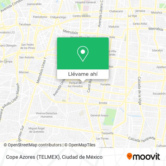 Mapa de Cope Azores (TELMEX)