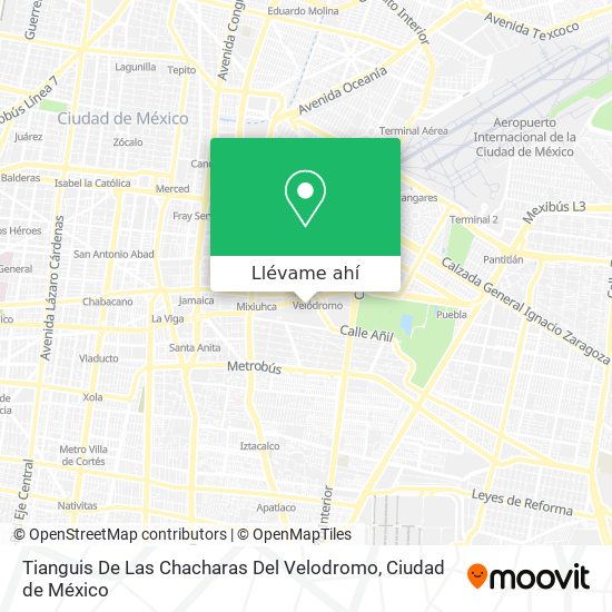 Mapa de Tianguis De Las Chacharas Del Velodromo