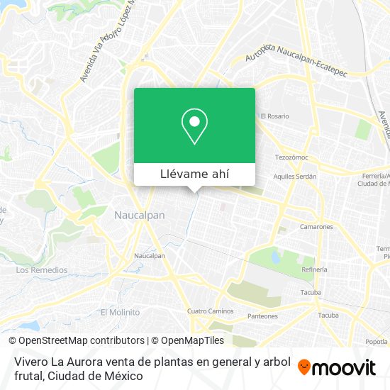 Mapa de Vivero La Aurora venta de plantas en general y arbol frutal
