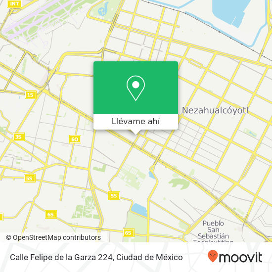 Mapa de Calle Felipe de la Garza 224