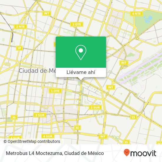 Mapa de Metrobus L4 Moctezuma