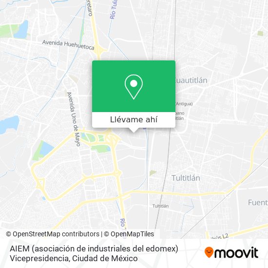 Mapa de AIEM (asociación de industriales del edomex) Vicepresidencia