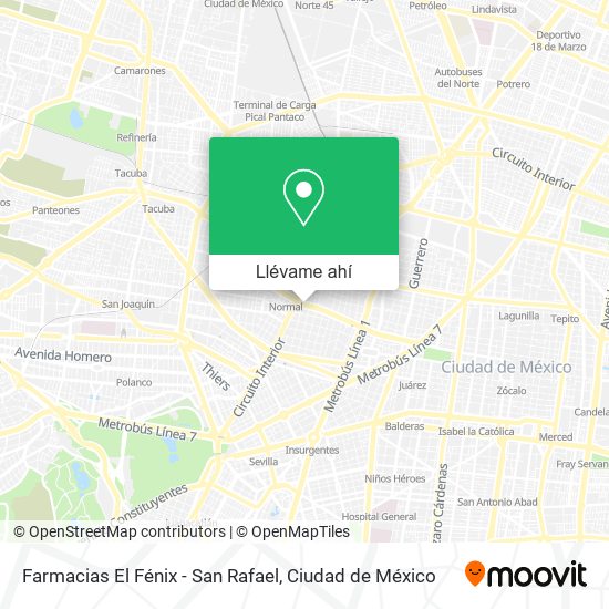 Mapa de Farmacias El Fénix - San Rafael