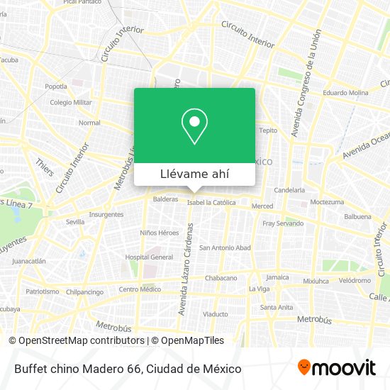 Cómo llegar a Buffet chino Madero 66 en Azcapotzalco en Autobús o Metro?