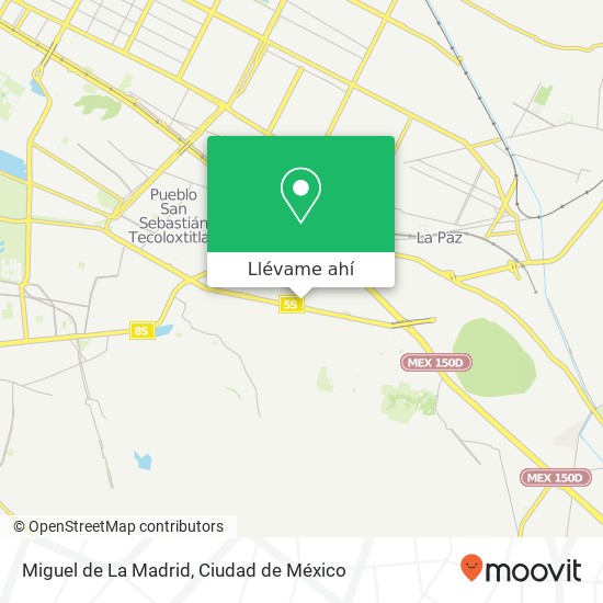 Mapa de Miguel de La Madrid