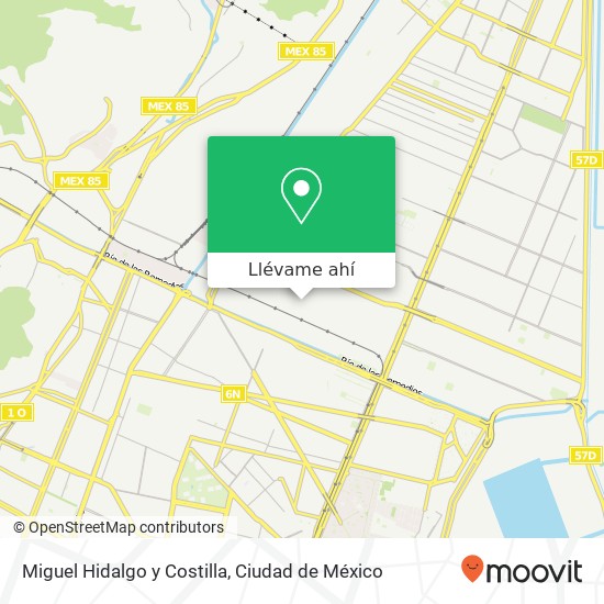 Mapa de Miguel Hidalgo y Costilla