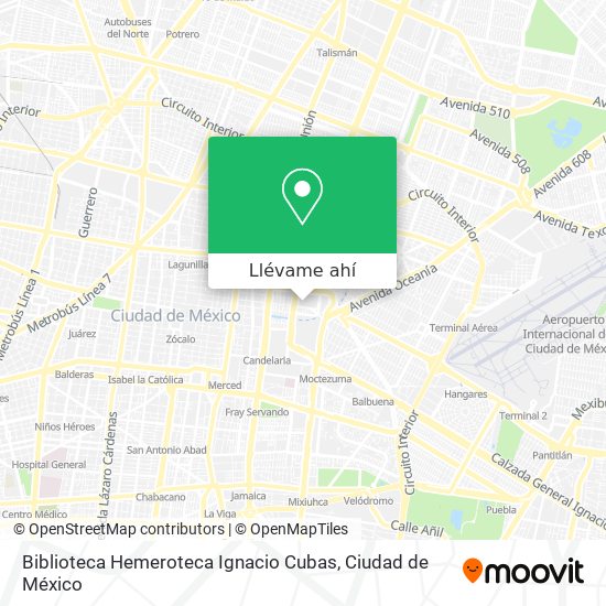 Mapa de Biblioteca Hemeroteca Ignacio Cubas