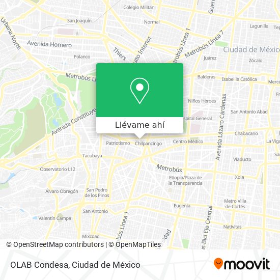 Mapa de OLAB Condesa