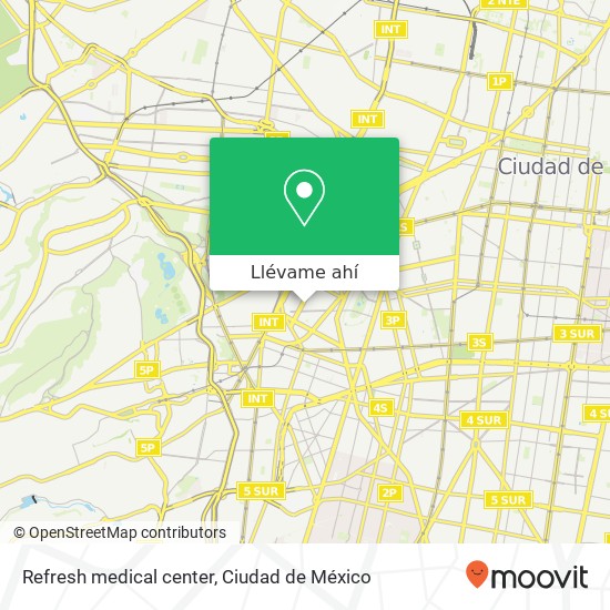 Mapa de Refresh medical center